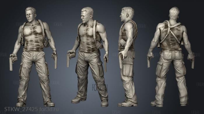 Bruce Willis Die hard stl model for CNC