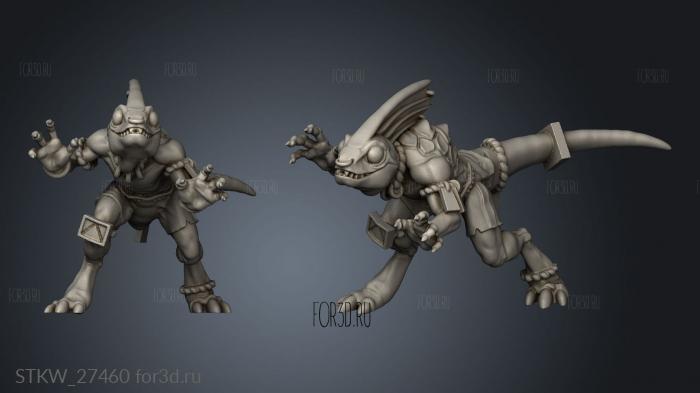 Lizen Skinks stl model for CNC