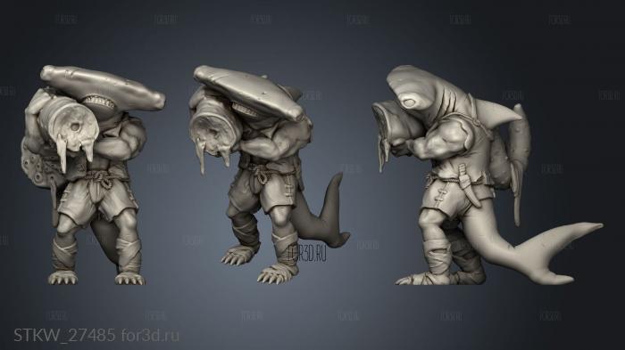 Shark Man 3d stl модель для ЧПУ