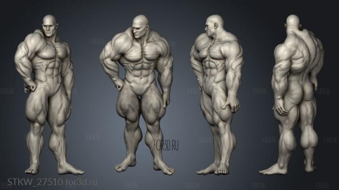 Bodybuilder Figures Bodybuilder stl model for CNC