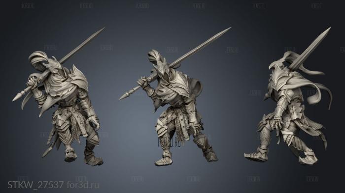 Bullet Souls Fallen Knight stl model for CNC