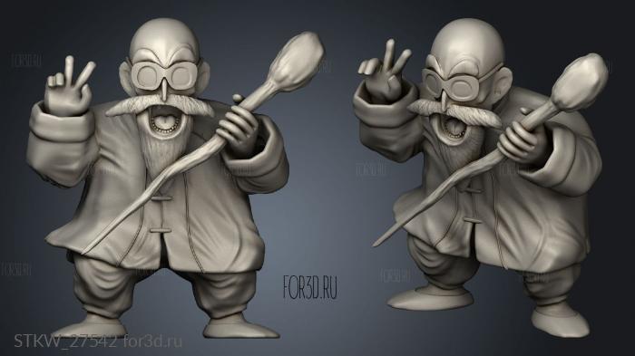 Bulma master roshi rochi stl model for CNC