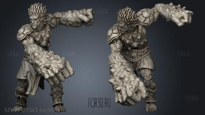 Dao Male Stone Fist stl model for CNC