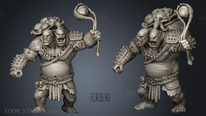 Ettin Tribal Stone Slinger stl model for CNC