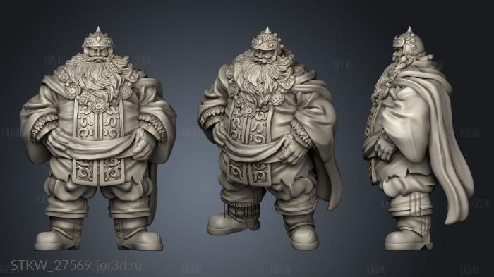 Fire Dwarf Male stl model for CNC