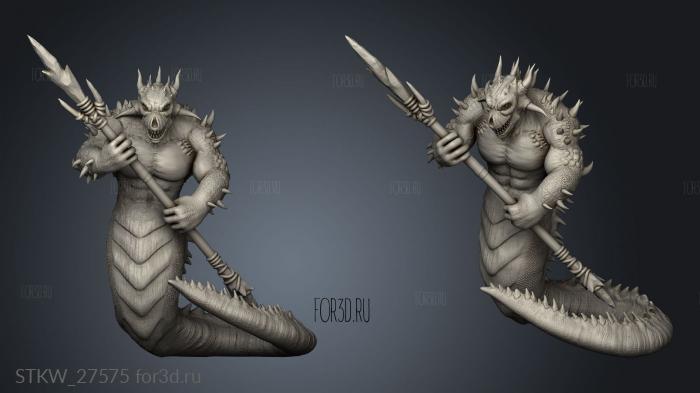 Fire Salamander Spear stl model for CNC