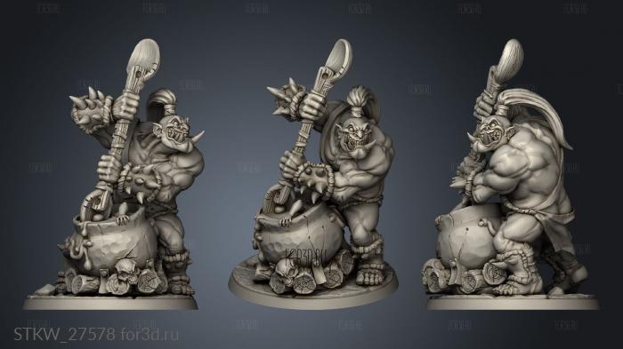 Wurtz Dwarf Stew Ogre Cook stl model for CNC