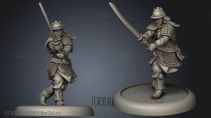 Bushido Golden Sentinel stl model for CNC