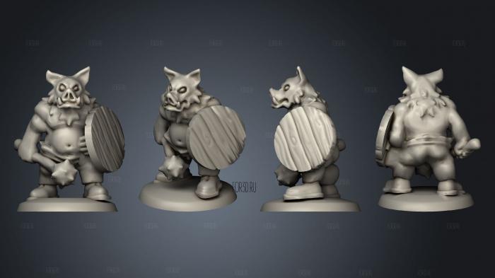 Army Clanbeast with Shield 2 stl model for CNC