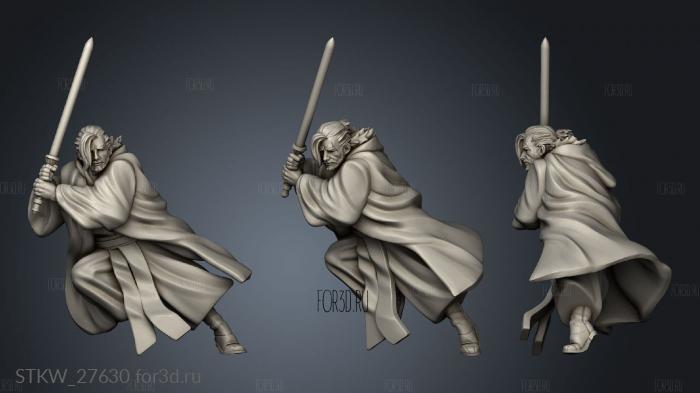 Bushido Wizard Warriors master stl model for CNC