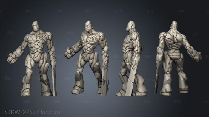 Golem with Blade Mini stl model for CNC