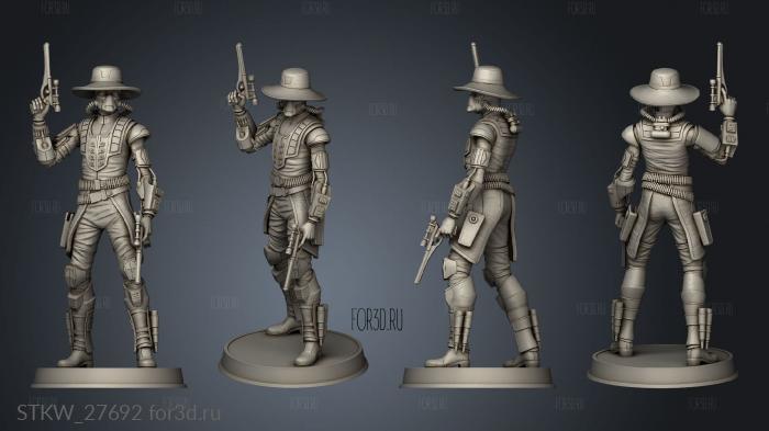 Cad Bane Figurine stl model for CNC