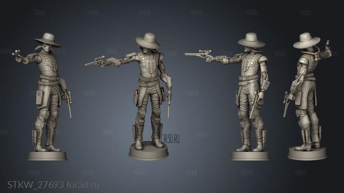 Cad Bane Figurine stl model for CNC