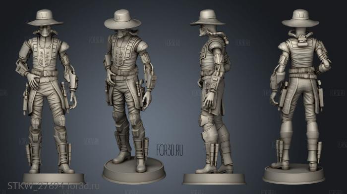 Cad Bane Figurine stl model for CNC