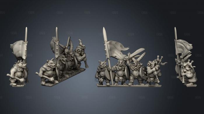 Army Clanbeast with Shields Command stl model for CNC