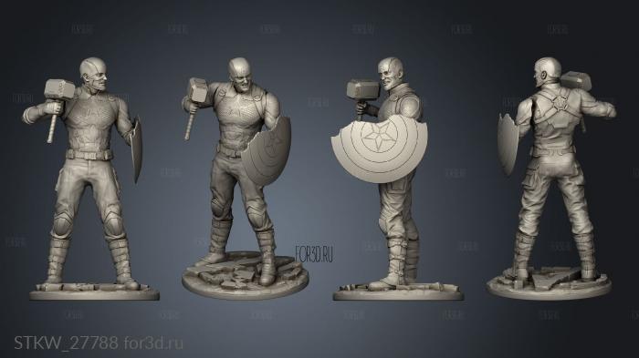 Captain America Avengers Assemble stl model for CNC