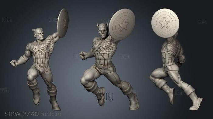 CAPTAIN AMERICA Hero stl model for CNC