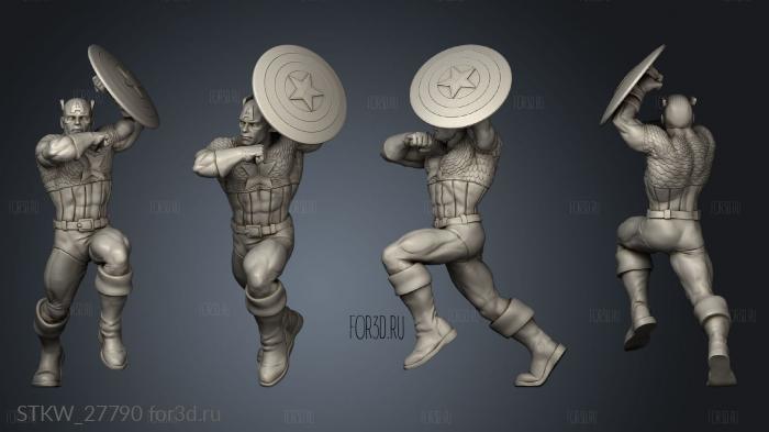 CAPTAIN AMERICA Hero stl model for CNC