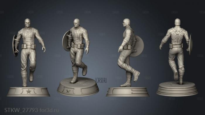 Captain America Statue Statue Ever stl model for CNC