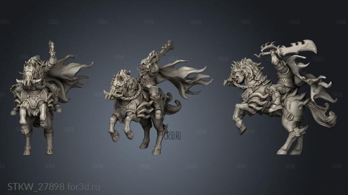 Cavalry barbarian Horse stl model for CNC