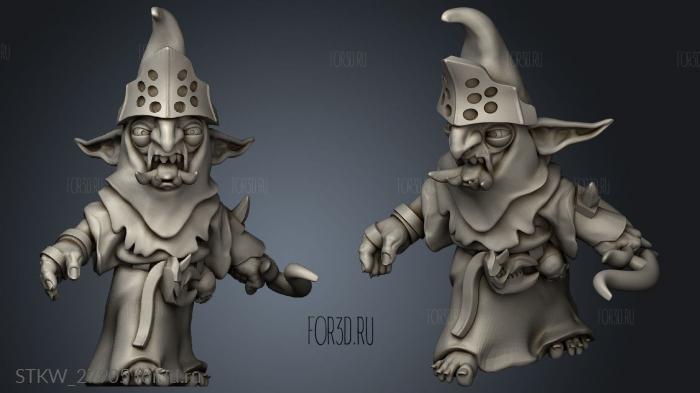 Goblin Archer stl model for CNC