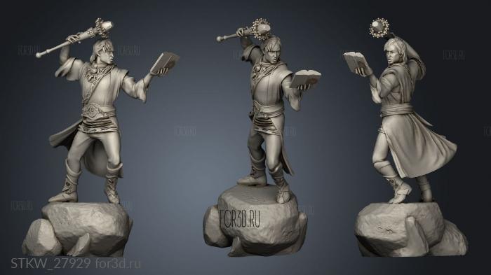 Earth Wizard Spell Book stl model for CNC