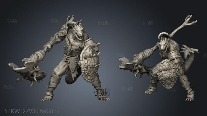 Lizardfolk Warrior Shield 3d stl модель для ЧПУ