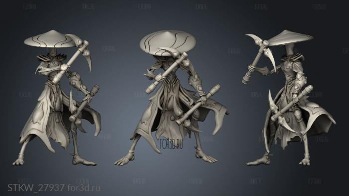 Mushroom Folk Warrior Scythe 3d stl модель для ЧПУ