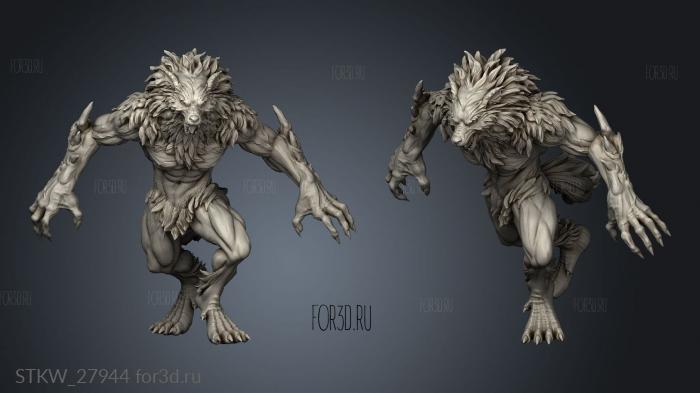 Werewolf Brute stl model for CNC