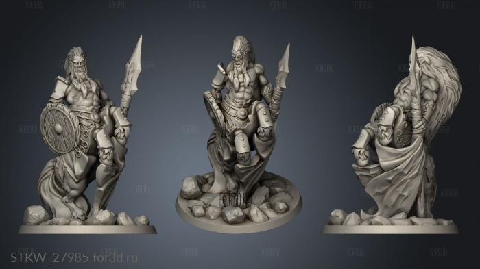 centaur spear stl model for CNC