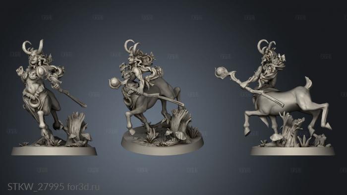 Centaur Dryad Druid stl model for CNC