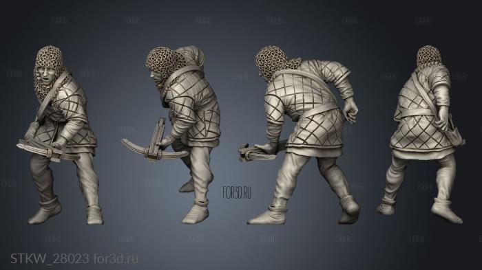 Spanish Crossbowman stl model for CNC