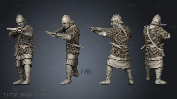 Spanish Crossbowman stl model for CNC