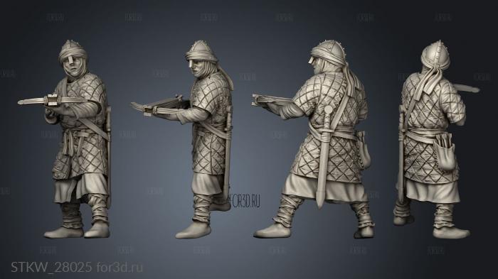 Spanish Crossbowman stl model for CNC