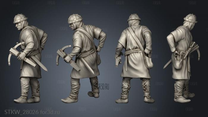 Spanish Crossbowman stl model for CNC