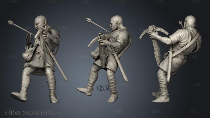 Spanish Crossbowman Casualty stl model for CNC