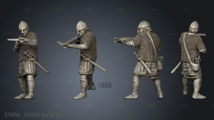 Spanish Crossbowman stl model for CNC