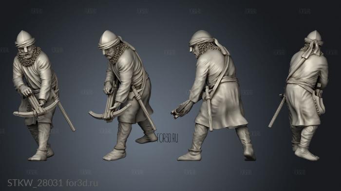 Spanish Crossbowman stl model for CNC