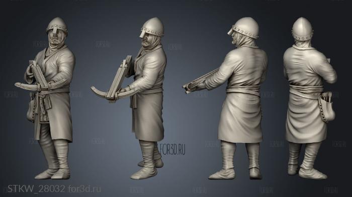 Spanish Crossbowman stl model for CNC