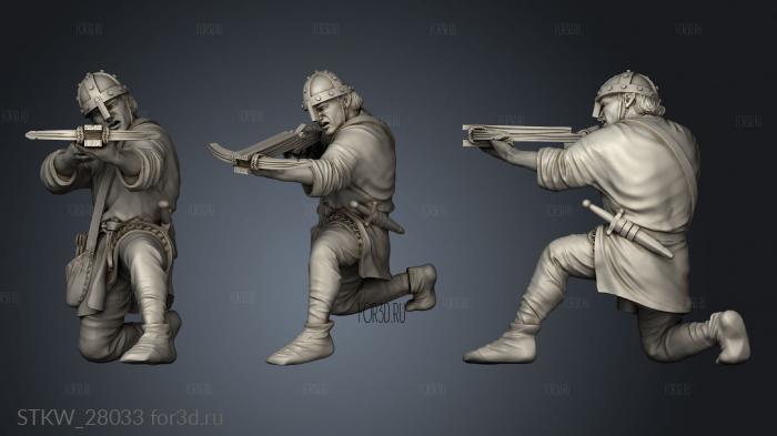 Spanish Crossbowman Kneeling 3d stl модель для ЧПУ