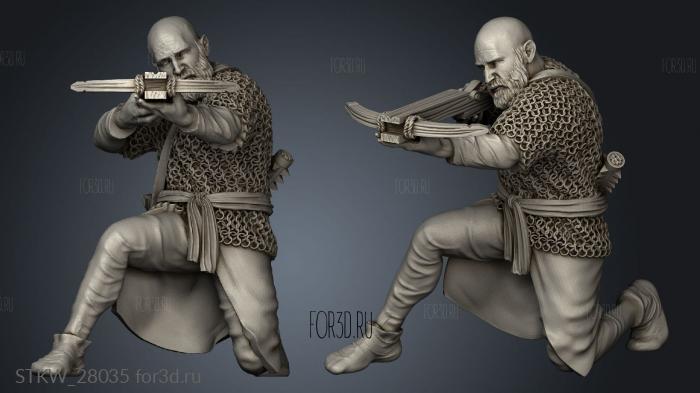 Spanish Crossbowman Kneeling 3d stl модель для ЧПУ