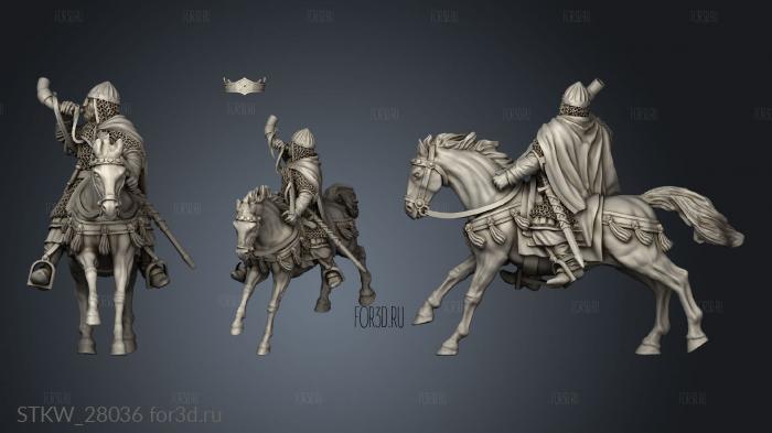 Spanish Bearer Charge Horse stl model for CNC