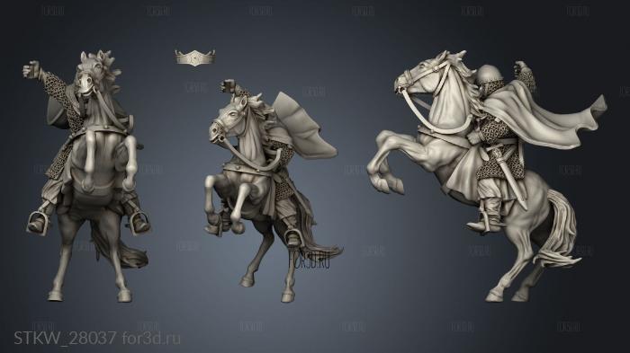 Spanish Knights Charge Horse stl model for CNC