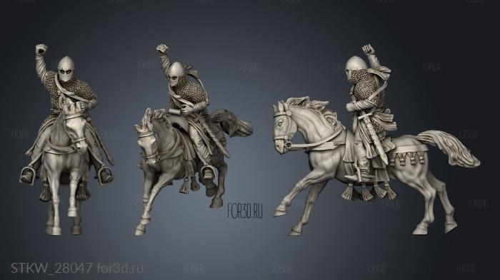 Spanish Knights Thrusting Charge Horse stl model for CNC