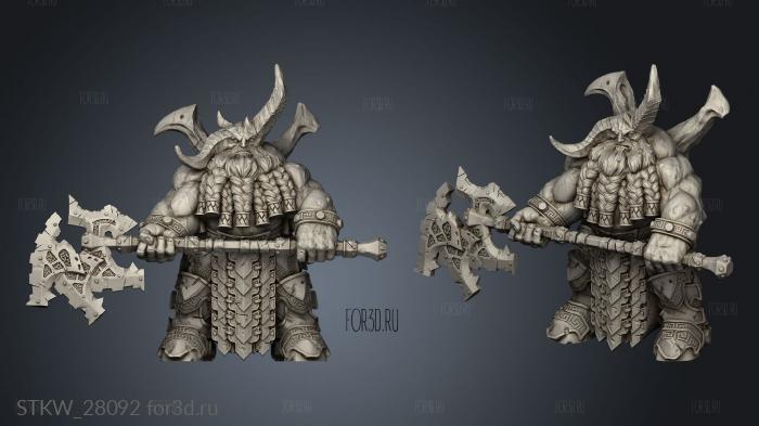 Chaos Dwarf stl model for CNC