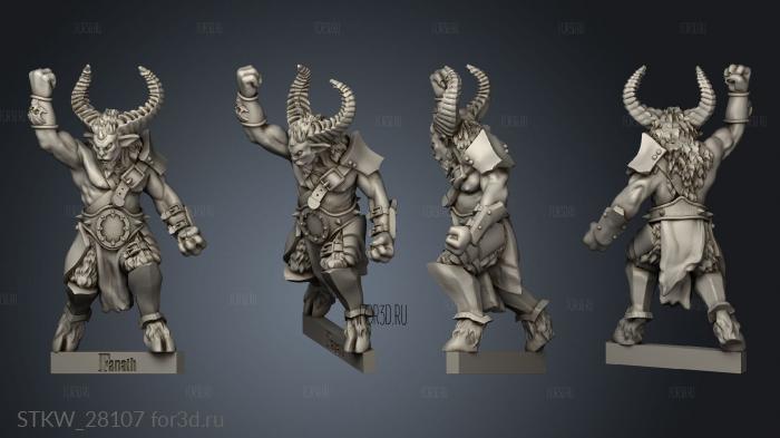 Beastmen stl model for CNC