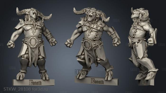 Beastmen stl model for CNC