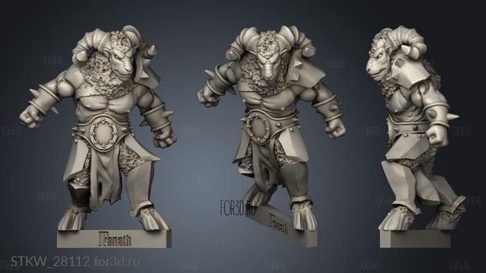 Beastmen stl model for CNC