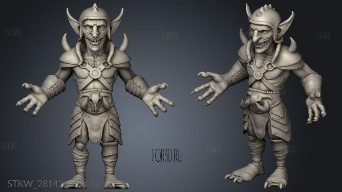 Chaos Goblin stl model for CNC