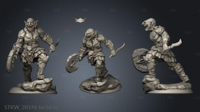 Chaotic Goblin axe stl model for CNC